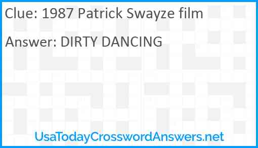 1987 Patrick Swayze film Answer