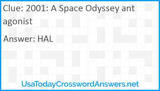 2001: A Space Odyssey antagonist Answer