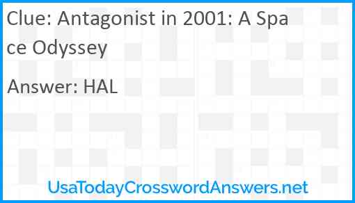 Antagonist in 2001: A Space Odyssey Answer
