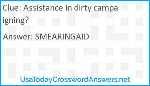 Assistance in dirty campaigning? Answer