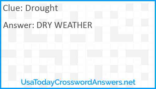 Drought Answer