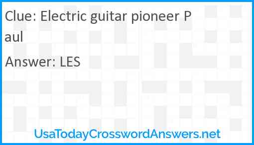 Electric guitar pioneer Paul Answer