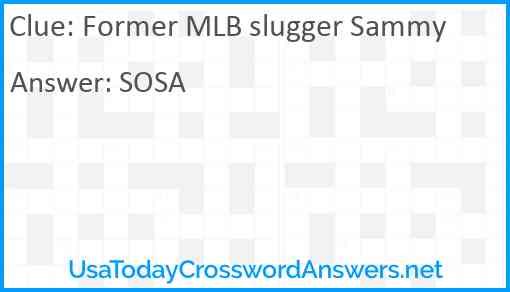 Former MLB slugger Sammy Answer