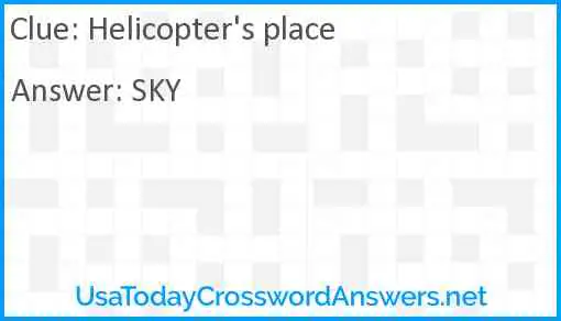 Helicopter's place Answer