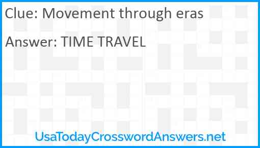 Movement through eras Answer
