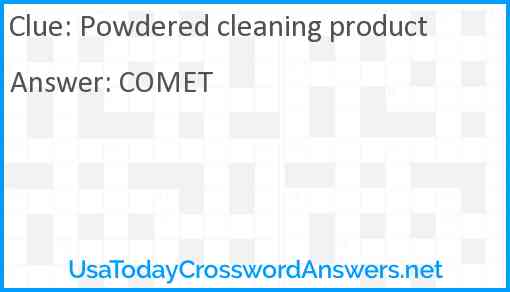 Powdered cleaning product Answer
