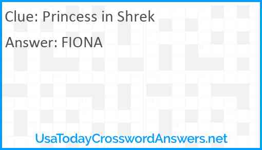 Princess in Shrek Answer