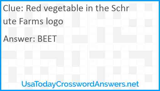 Red vegetable in the Schrute Farms logo Answer