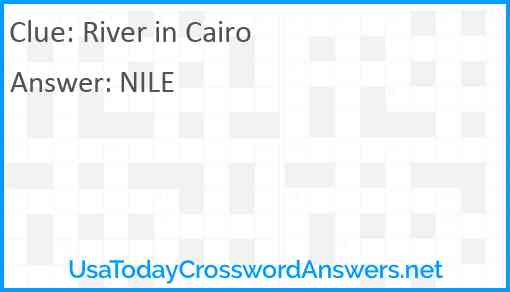 River in Cairo Answer