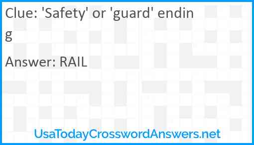 'Safety' or 'guard' ending Answer