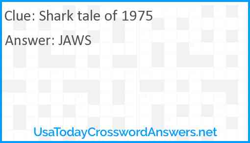 Shark tale of 1975 Answer