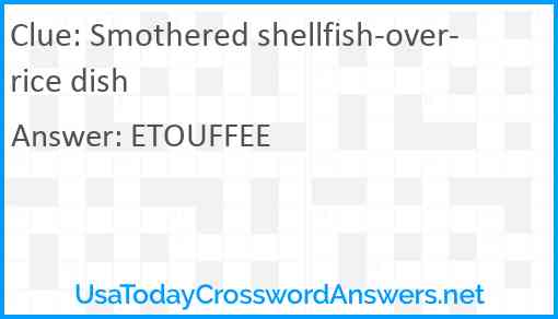 Smothered shellfish-over-rice dish Answer