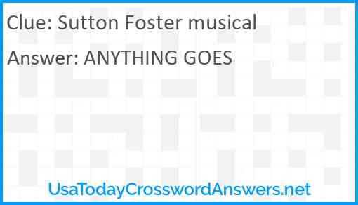 Sutton Foster musical Answer