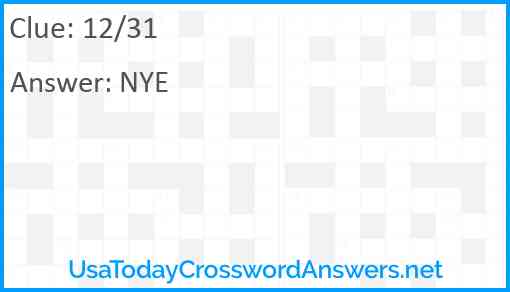 12/31 Answer