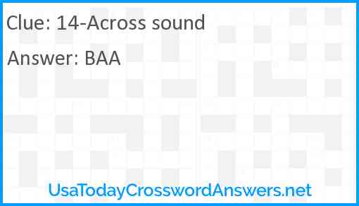 14-Across sound Answer