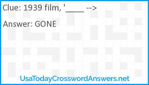 1939 film, '____ --> Answer
