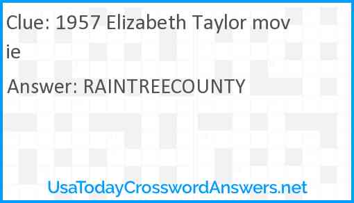 1957 Elizabeth Taylor movie Answer