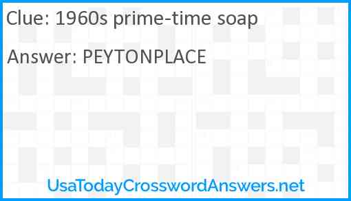 1960s prime-time soap Answer