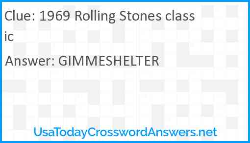 1969 Rolling Stones classic Answer