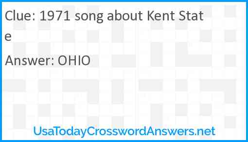 1971 song about Kent State Answer