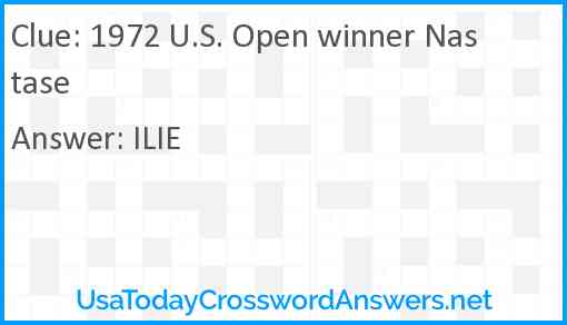 1972 U.S. Open winner Nastase Answer