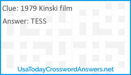 1979 Kinski film Answer