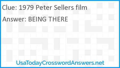 1979 Peter Sellers film Answer