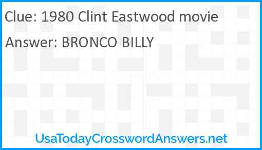 1980 Clint Eastwood movie Answer