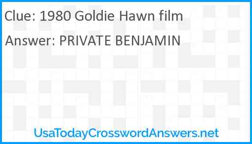 1980 Goldie Hawn film Answer