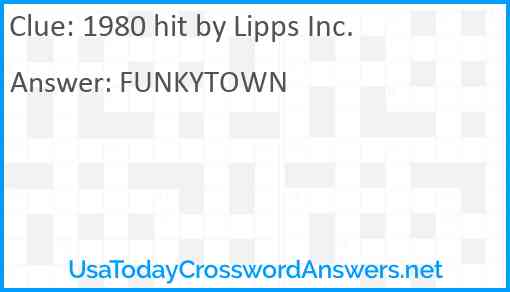 1980 hit by Lipps Inc. Answer