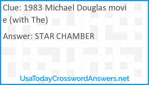 1983 Michael Douglas movie (with The) Answer