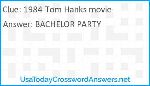 1984 Tom Hanks movie Answer