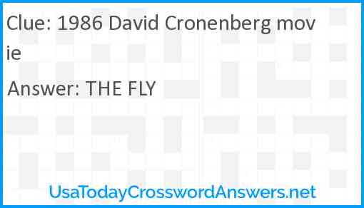1986 David Cronenberg movie Answer