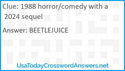 1988 horror/comedy with a 2024 sequel Answer