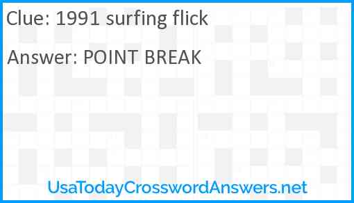 1991 surfing flick Answer