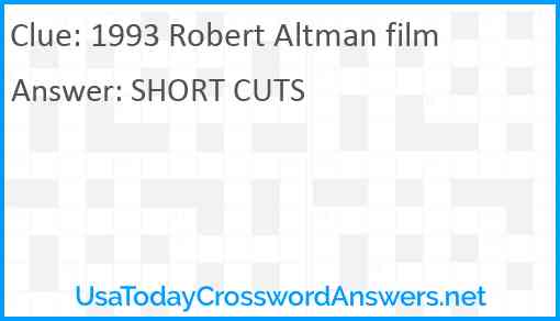 1993 Robert Altman film Answer