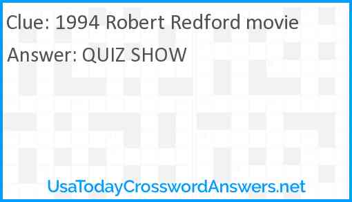 1994 Robert Redford movie Answer