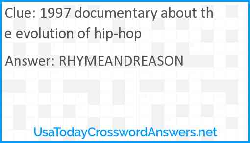 1997 documentary about the evolution of hip-hop Answer