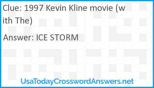 1997 Kevin Kline movie (with The) Answer