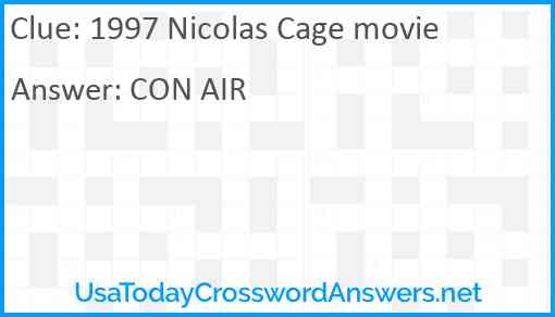 1997 Nicolas Cage movie Answer