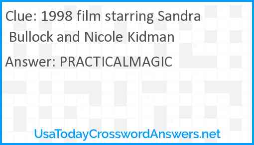 1998 film starring Sandra Bullock and Nicole Kidman Answer