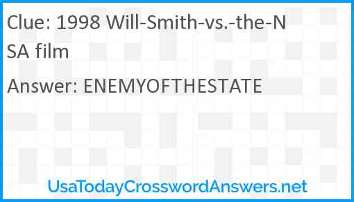 1998 Will-Smith-vs.-the-NSA film Answer