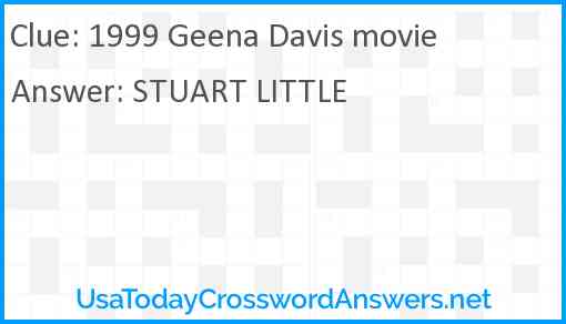 1999 Geena Davis movie Answer