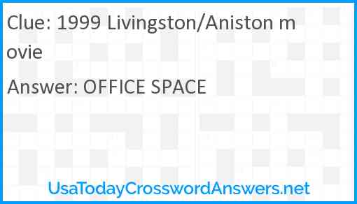 1999 Livingston/Aniston movie Answer