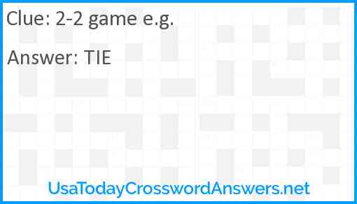 2-2 game e.g. Answer