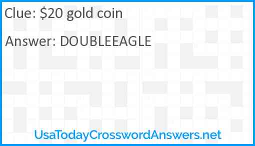 $20 gold coin Answer