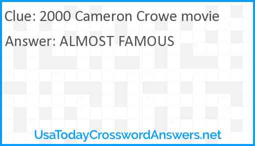 2000 Cameron Crowe movie Answer