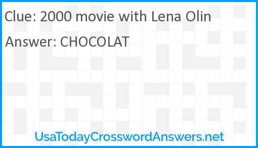 2000 movie with Lena Olin Answer