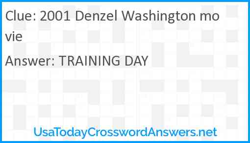 2001 Denzel Washington movie Answer