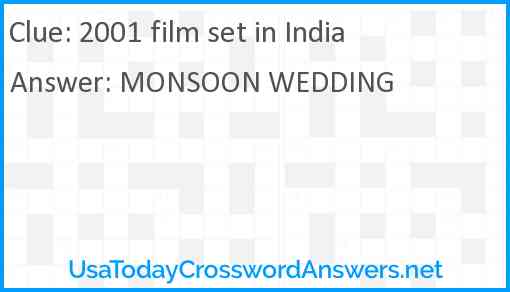 2001 film set in India Answer